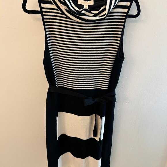 🖤 Etcetera Sleeveless Black & White Sweater Dress – Size M - Picture 1 of 4